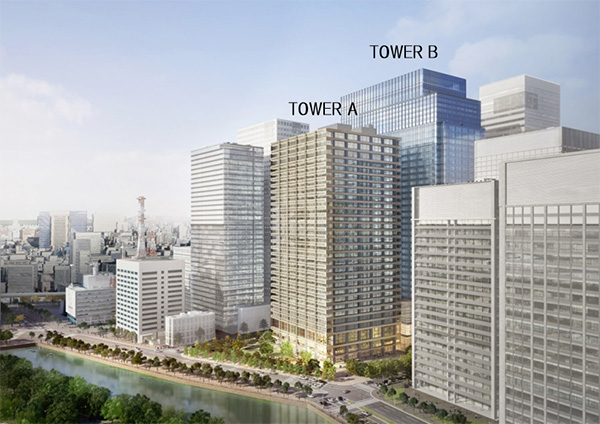 Bird's-eye view (along Uchibori Avenue)